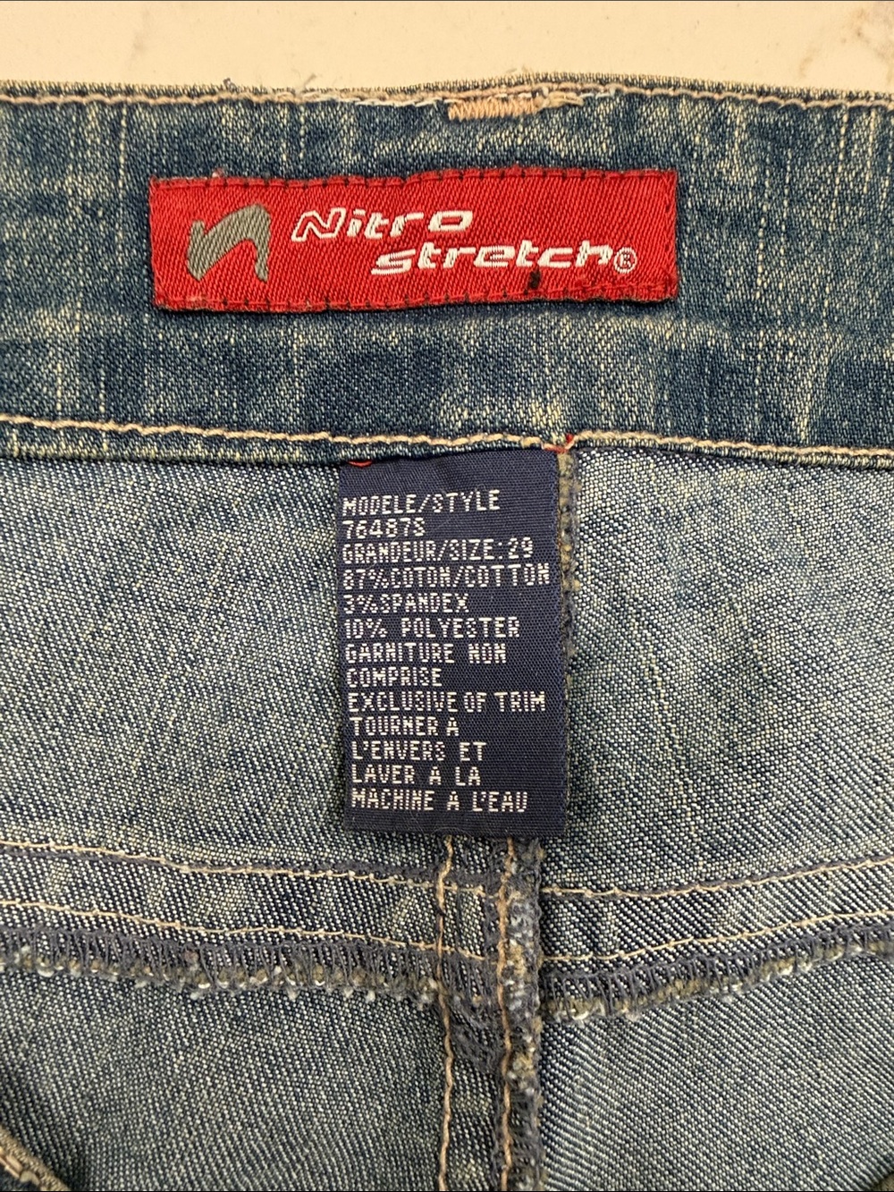 Dark Blue Flare Jeans with Embroidered Side Detail - Picture 2 of 6